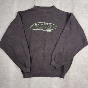 Puma Men's Sweatshirt Charcoal Gray L New York Jets Crewneck